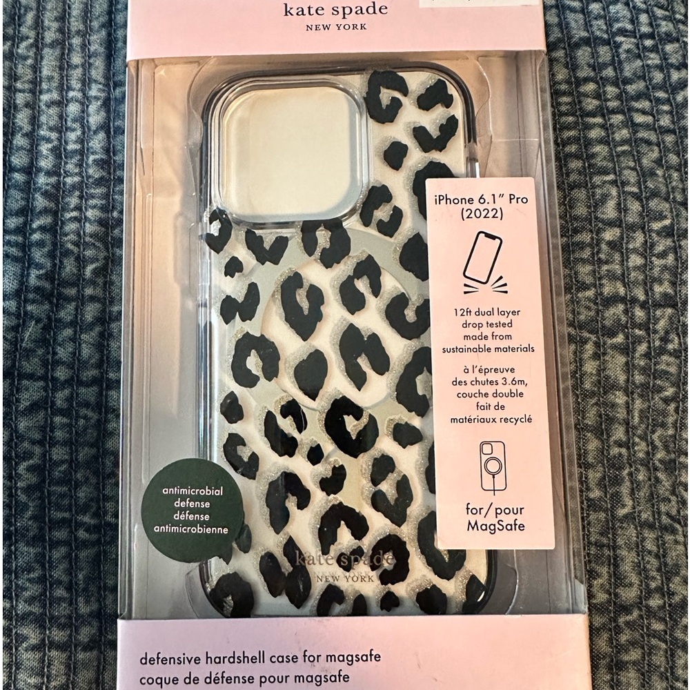 Kate Spade - City Leopard - iPhone 14 Pro phone case- brand new!